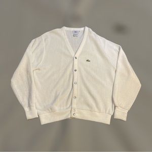 Vintage 70’s Lacoste Cardigan Sz XL